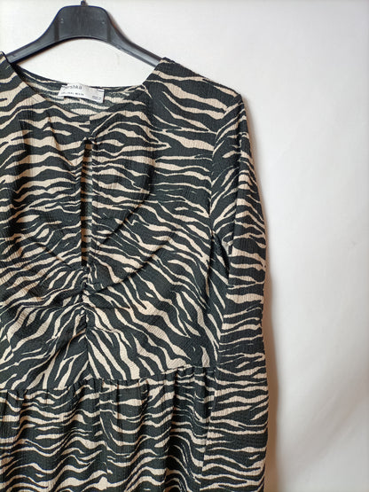 BERSHKA. Short print dress Tl