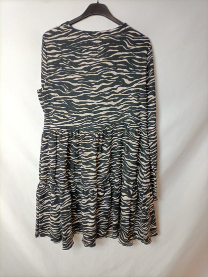 BERSHKA. Short print dress Tl