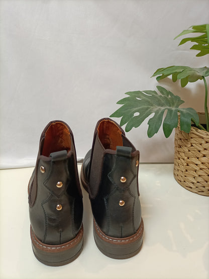 PIKOLINO. Botines marrones piel T.38