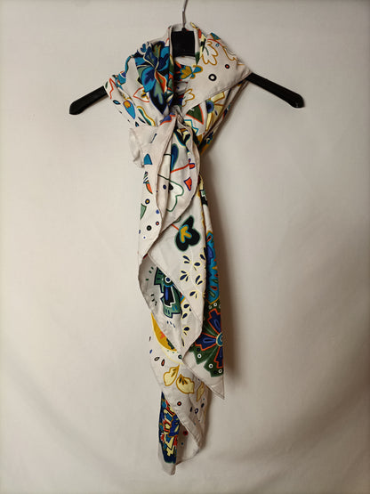 BIMBA Y LOLA.Pañuelo beige flores