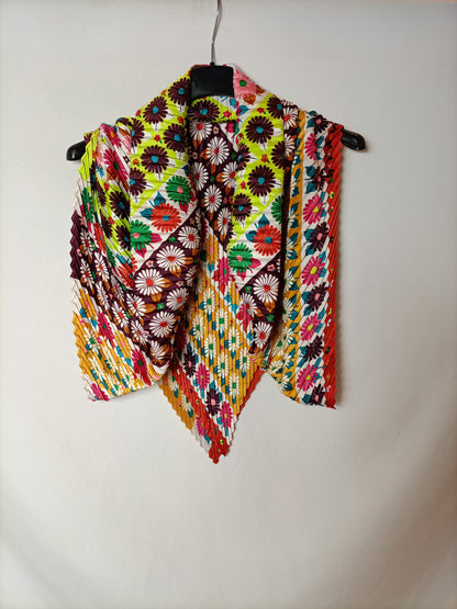 BIMBA Y LOLA.Pañuelo plisado flores