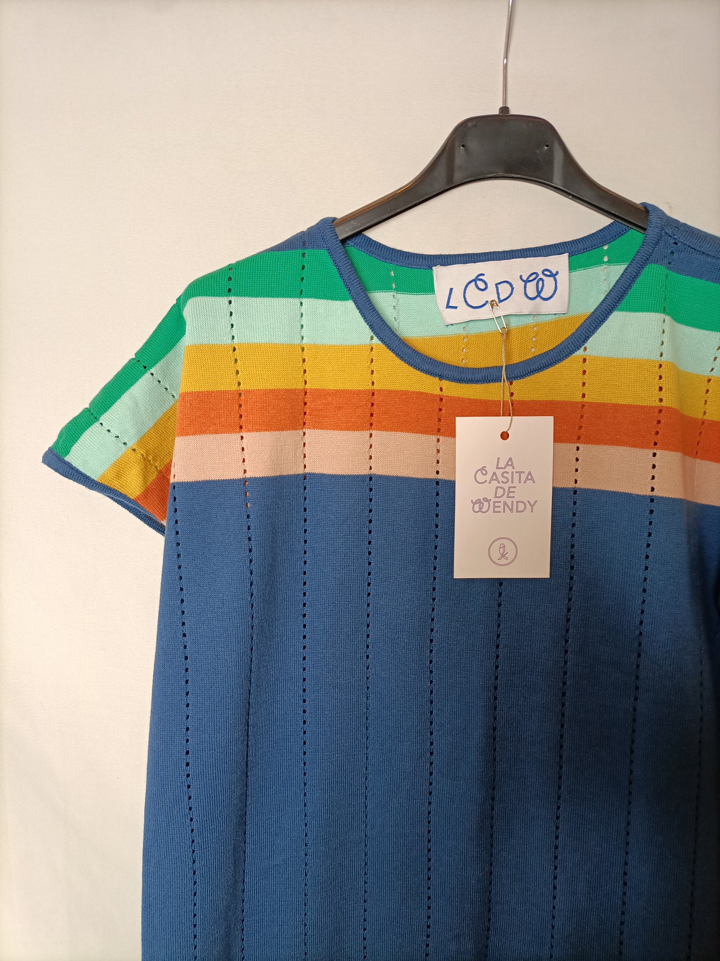 LA CASITA DE WENDY. Vestido midi troquelado  T.m