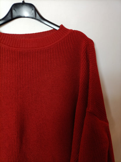 EMES. Reddish wool sweater with sleeve detail S.2(M)