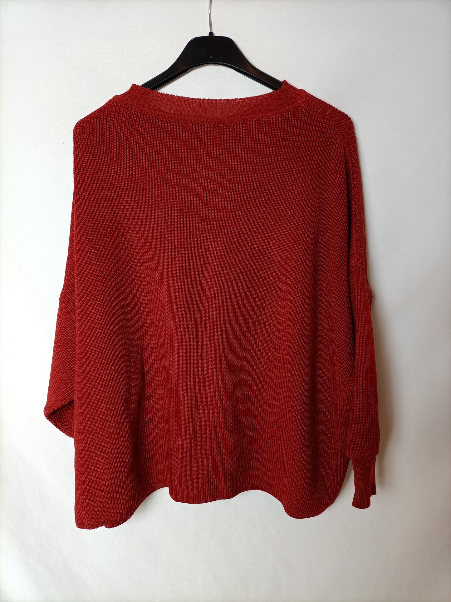 EMES. Reddish wool sweater with sleeve detail S.2(M)