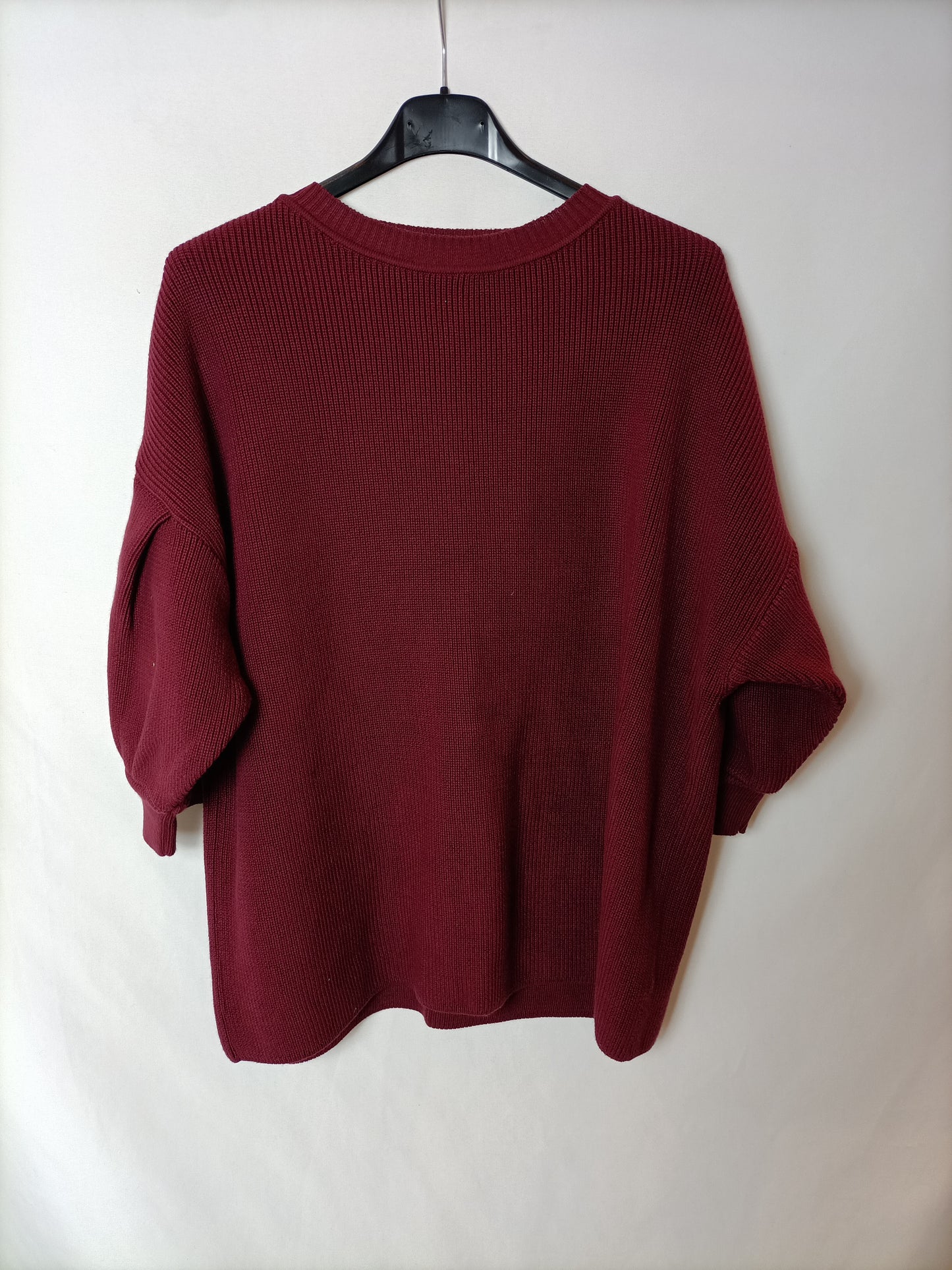 EMES. Jersey algodón burdeos T.2(M)