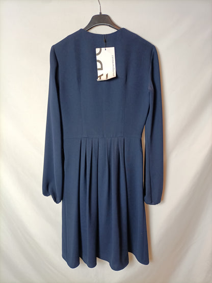 adolfo dominguez blue dress Adolfo Dominguez | Dresses | Stylish Adolfo Dominguez Dress Size Eur4us6 Blue With Tan Leather Belt