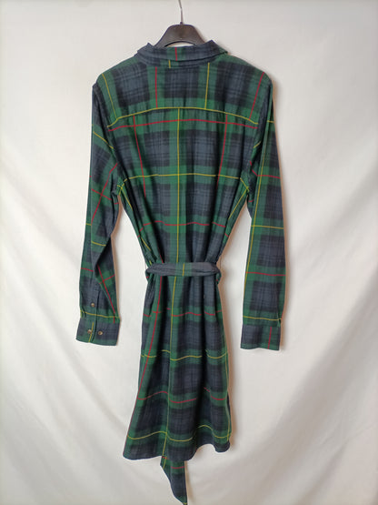 RALPH LAUREN. Plaid dress Tl (m)