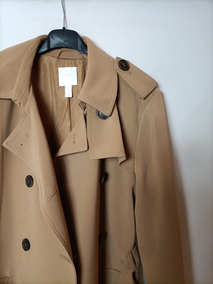 H&M. Gabardina cruzada beige T.38