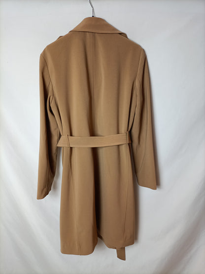 H&M. Gabardina cruzada beige T.38