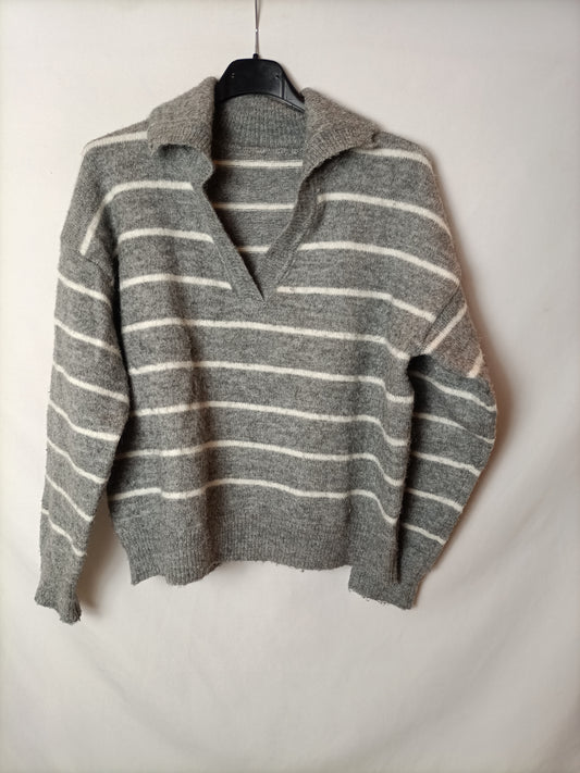 OTHERS. Grey polo shirt Ts/m