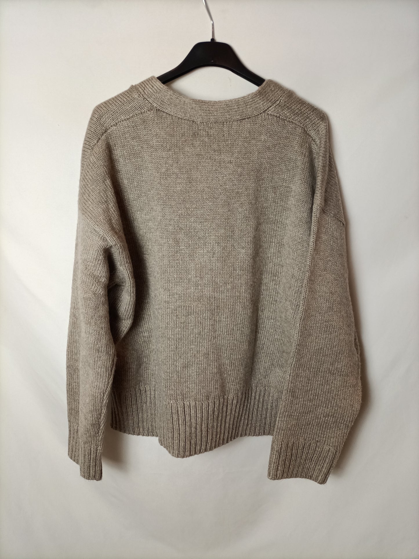 THE DROP. jersey marrón abotonado T.m