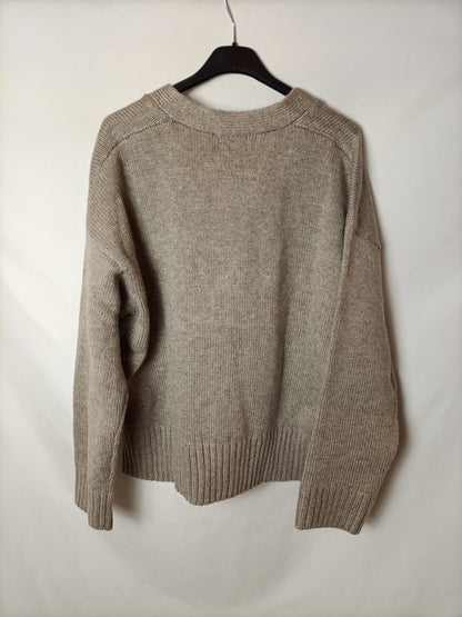 THE DROP. jersey marrón abotonado T.m