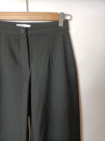 BERSHKA. Pantalón ancho negro T.34