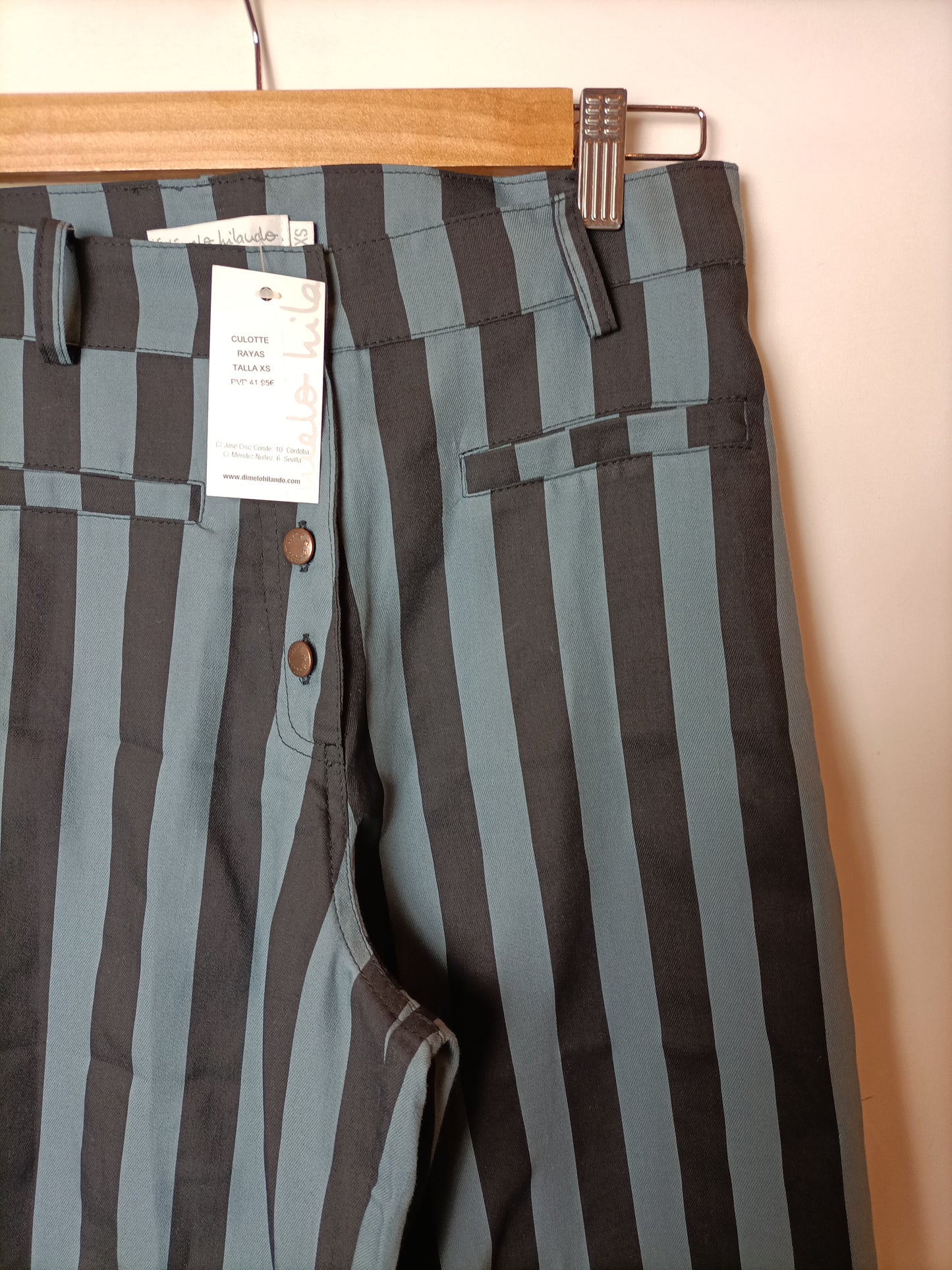 TELL ME SPINNING. Striped culottes T.xs