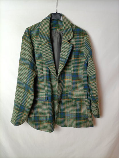 OTRAS. Chaqueta verde cuadros Tu(s/m)