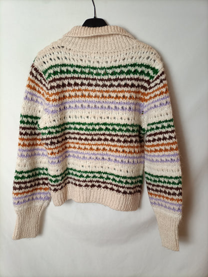 ONLY. Cárdigan beiges dibujos T.xs