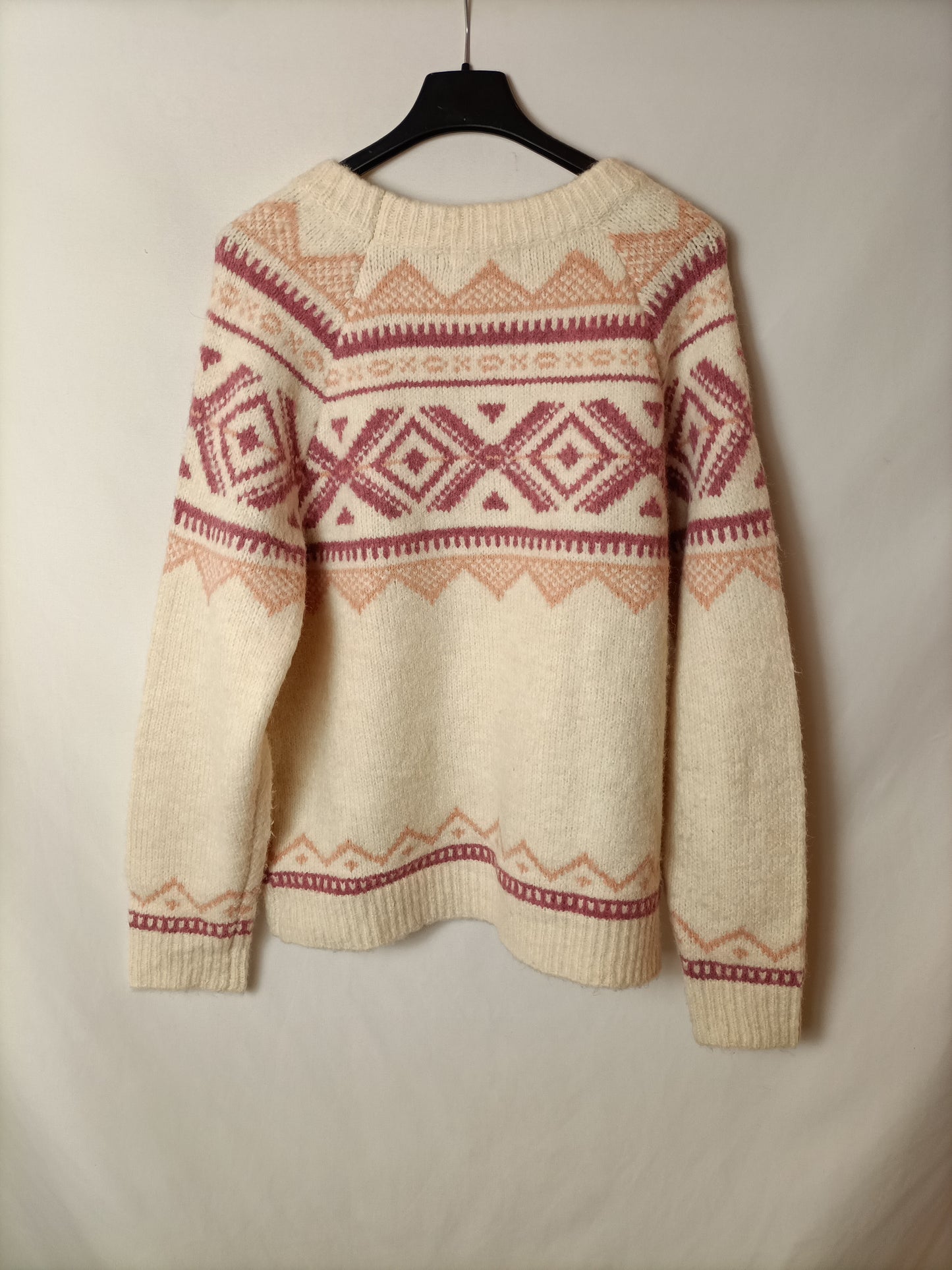 ALLO ALLO. Jersey beige dibujo T.u(s/m)