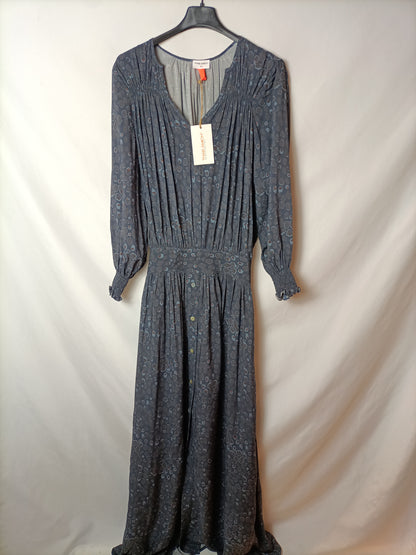 THAIS AMICH. Vestido largo gris T.xs/s