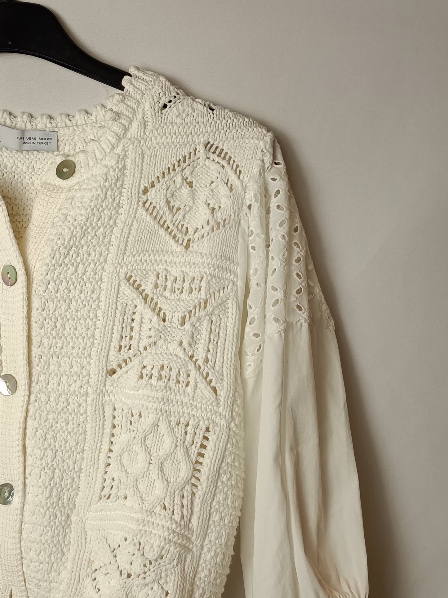 ZARA. Double textured Ts top