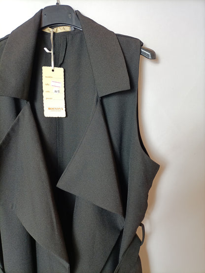 MOSNOVA. Chaleco negro largo T.s/m