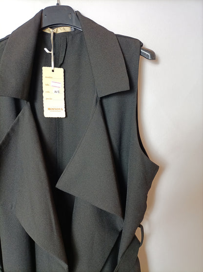MOSNOVA. Chaleco negro largo T.s/m