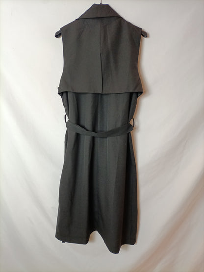 MOSNOVA. Chaleco negro largo T.s/m