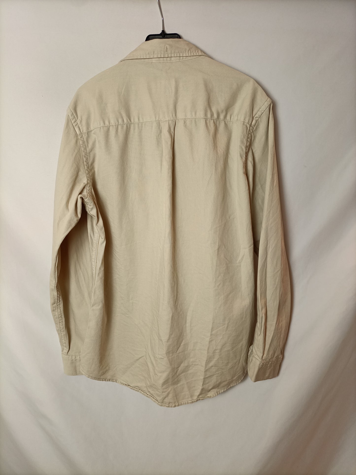 ZARA. Sobrecamisa oversized beige T.m