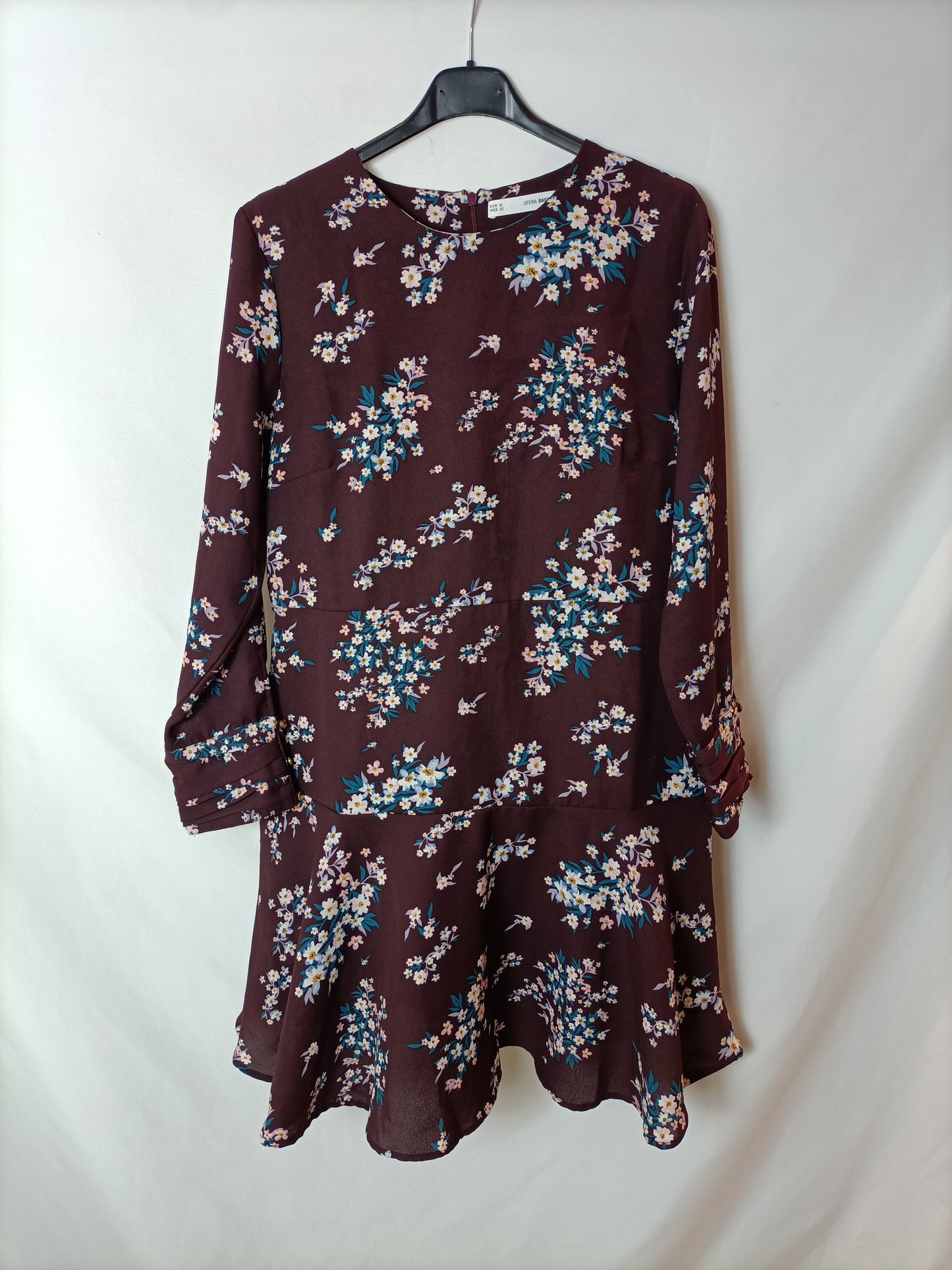 SFERA. Burgundy floral dress Tm