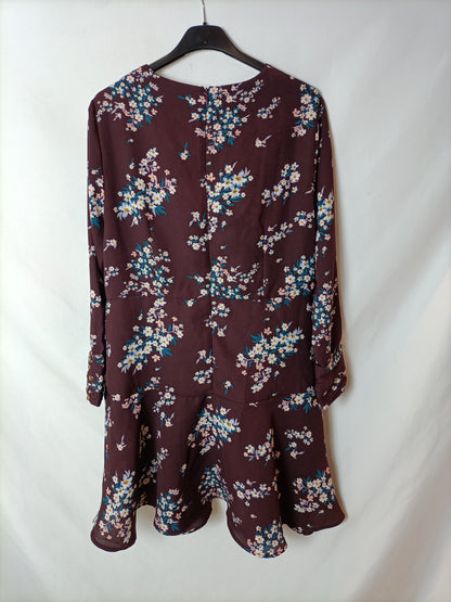 SFERA. Burgundy floral dress Tm