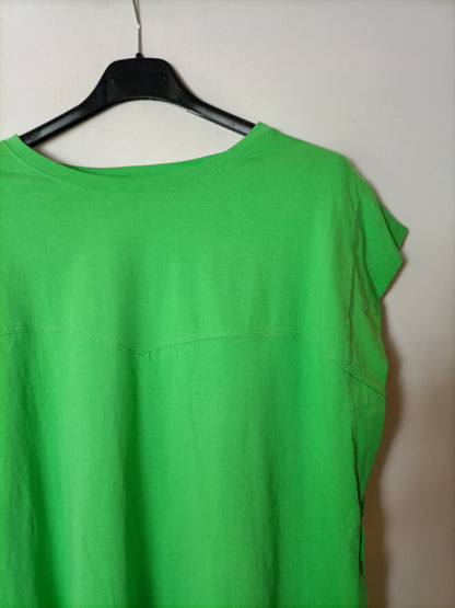 MANGO. Camiseta verde sin mangas T.xl