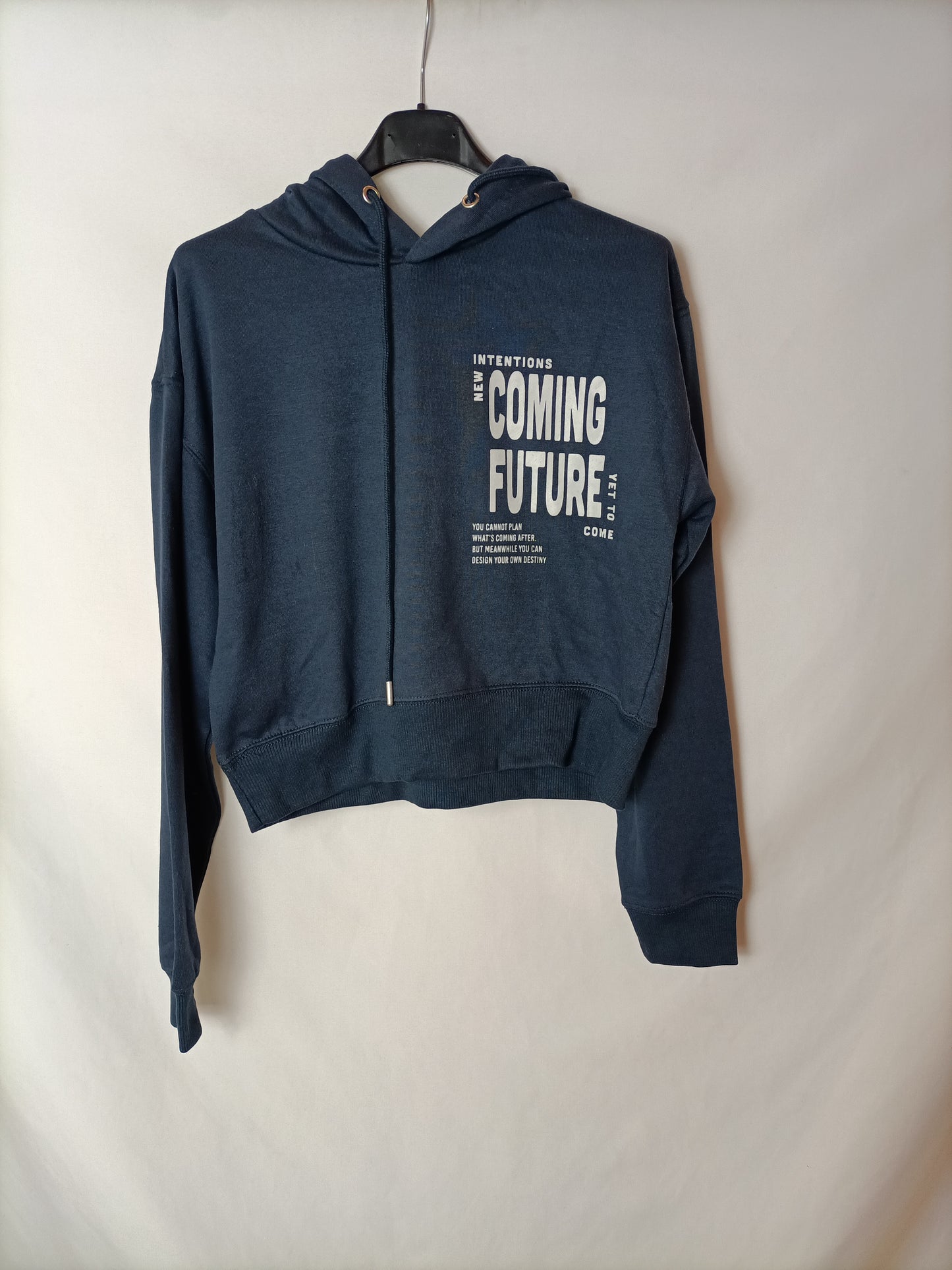 LEFTIES. Sudadera azul capucha T.s