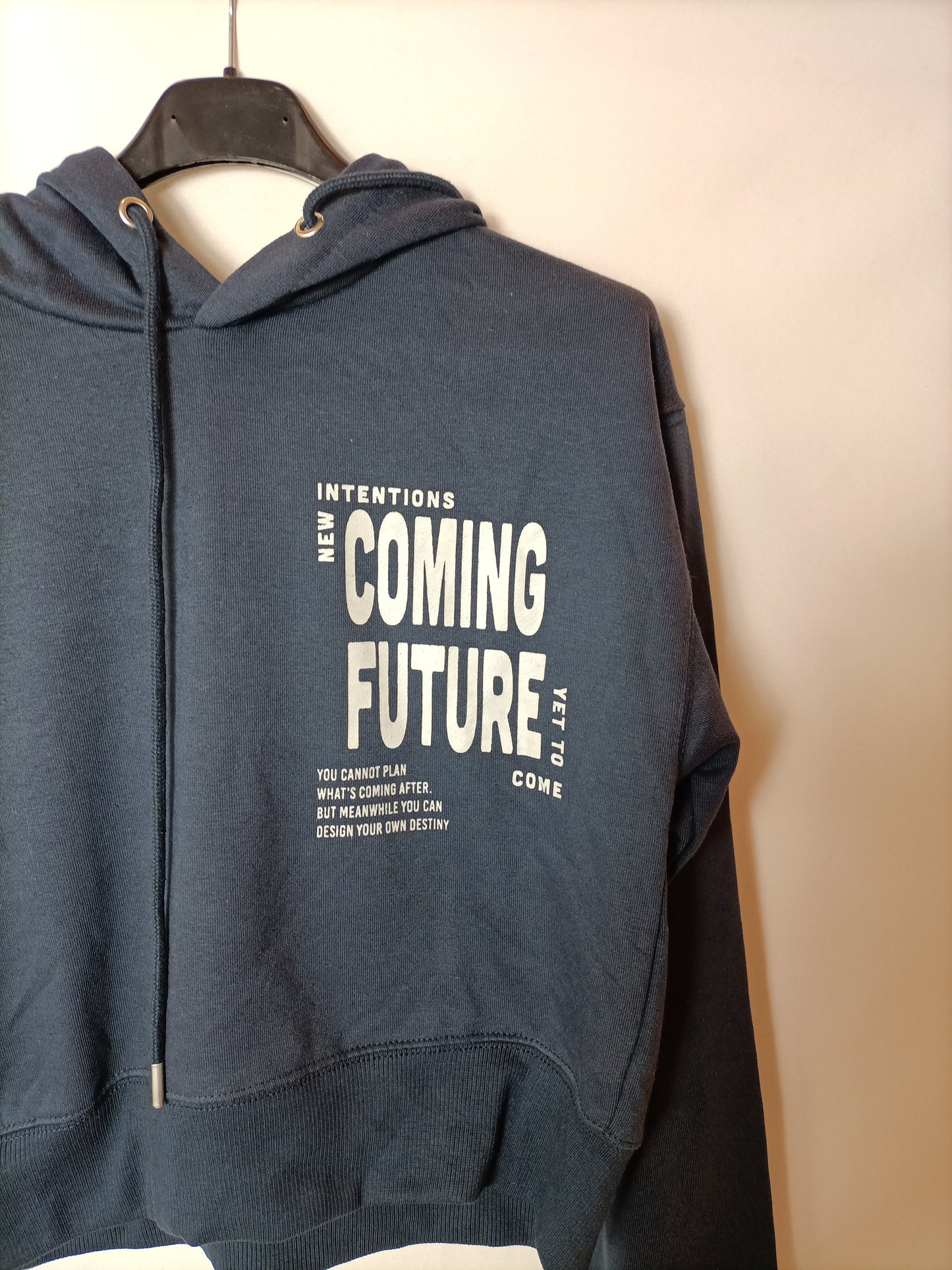 LEFTIES. Sudadera azul capucha T.s