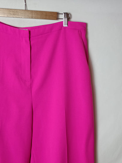 PRIMARK. Pantalón ancho rosa fucsia T.44