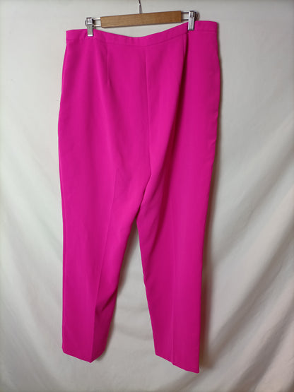 PRIMARK. Pantalón ancho rosa fucsia T.44