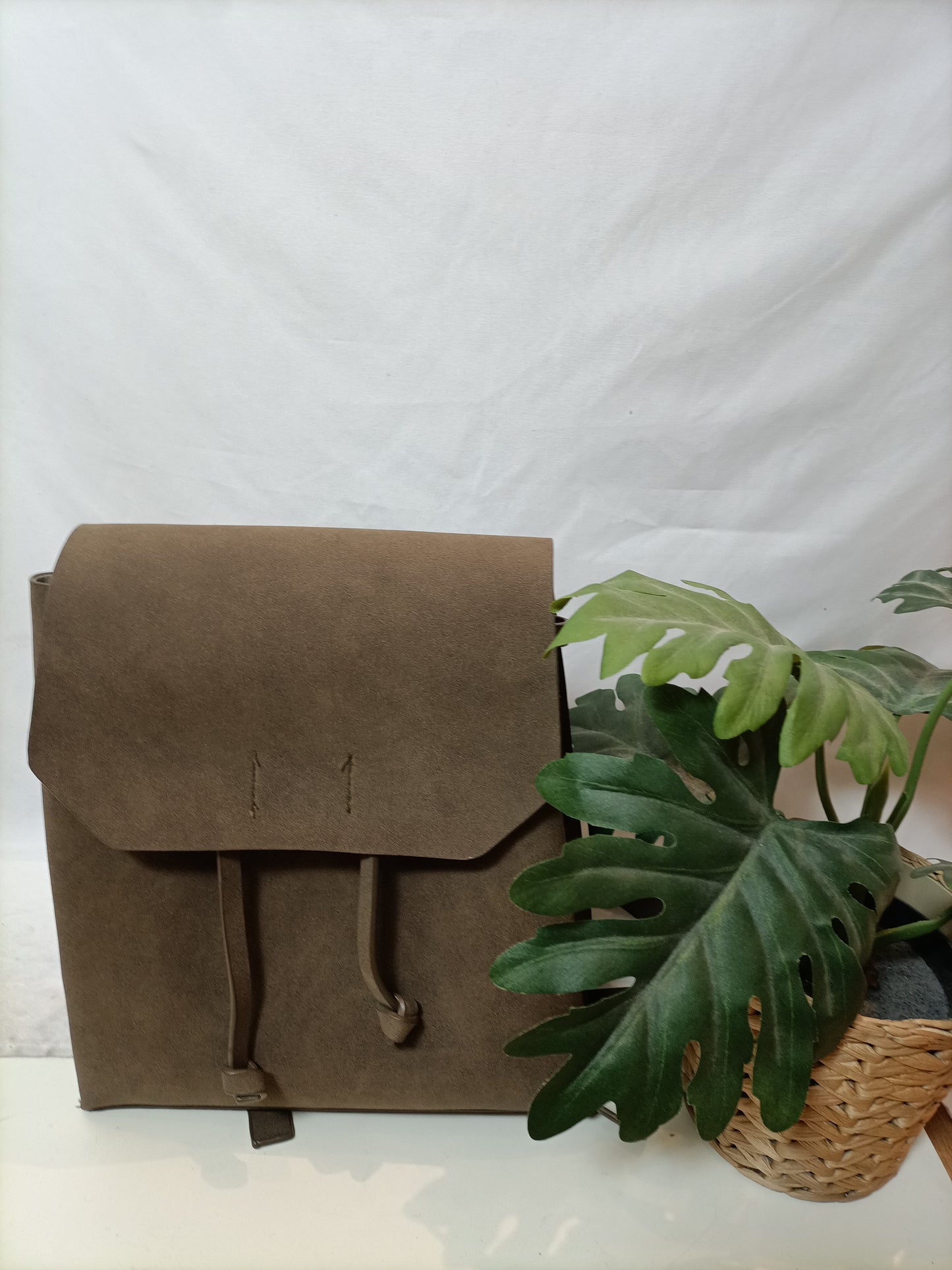 PARTLY. Beige backpacks