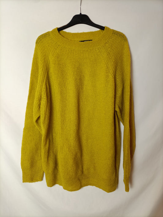 MANGO. Mustard knit sweater Tm