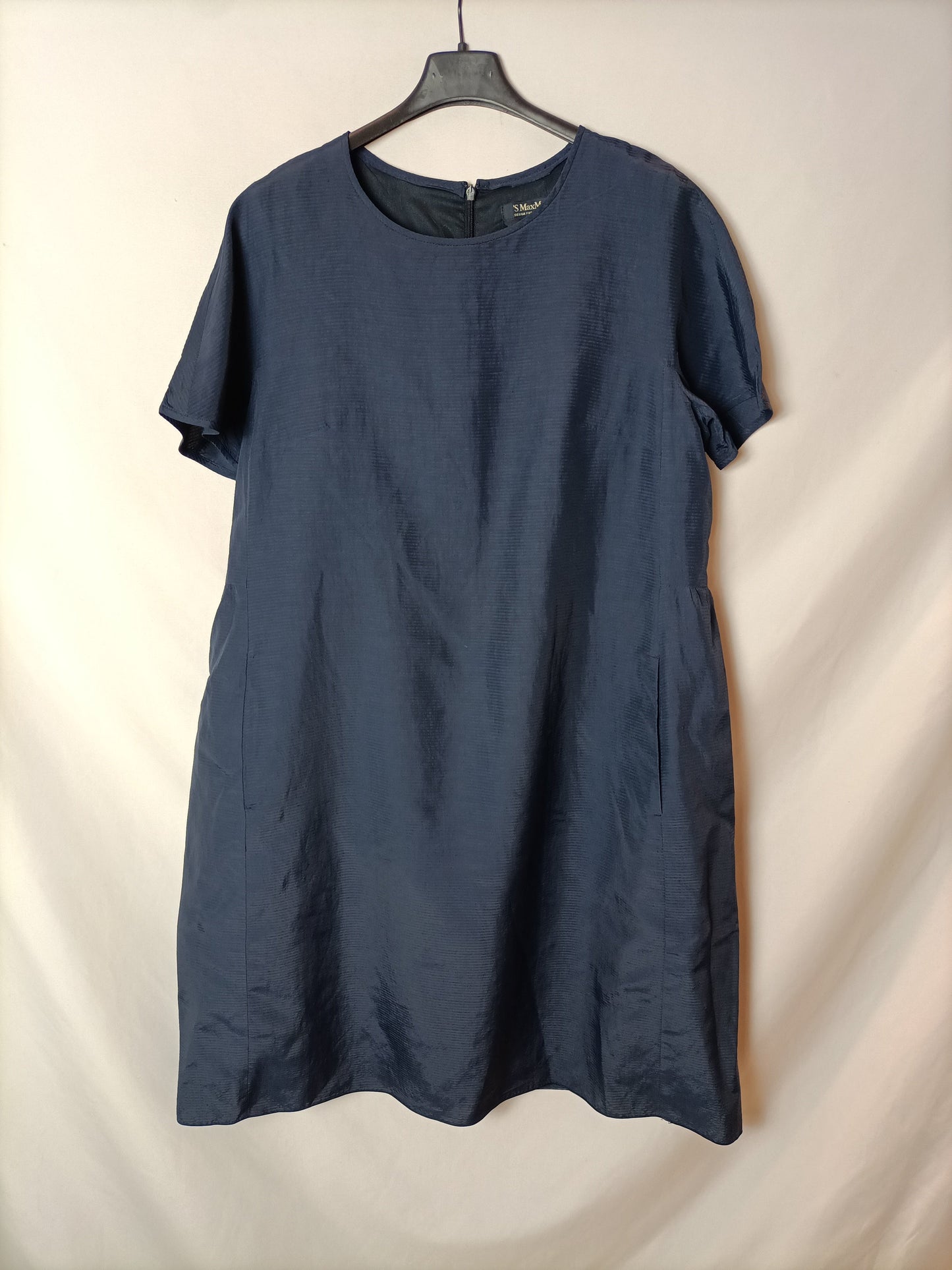 MAXMARA. Short blue dress, size 42