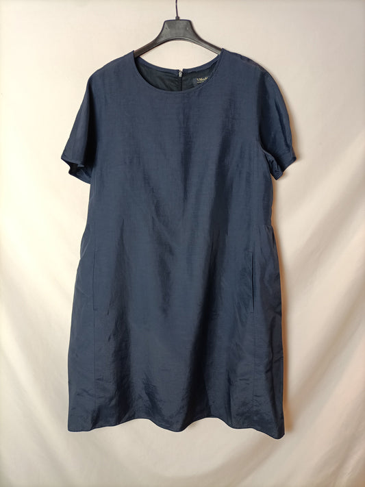 MAXMARA. Short blue dress, size 42