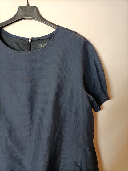 MAXMARA. Short blue dress, size 42