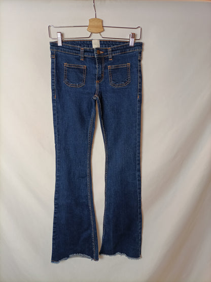 GOCCO. Pantalón denim acampanado T.m