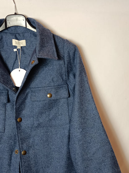 Pompom Hat. Mottled blue jacket, size 12 years.