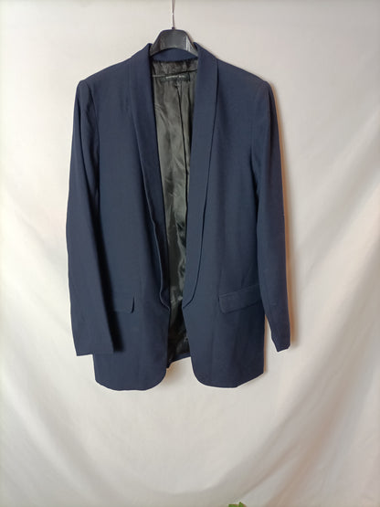 BASEMENT. Blazer fluida azul T.u(m)