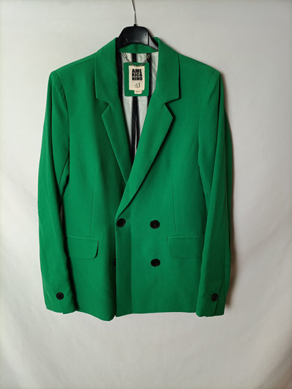 AMERICAN. Tm double-breasted green blazer