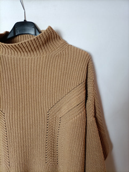 TOPSHOP. Jersey camel cuello perkins T.38