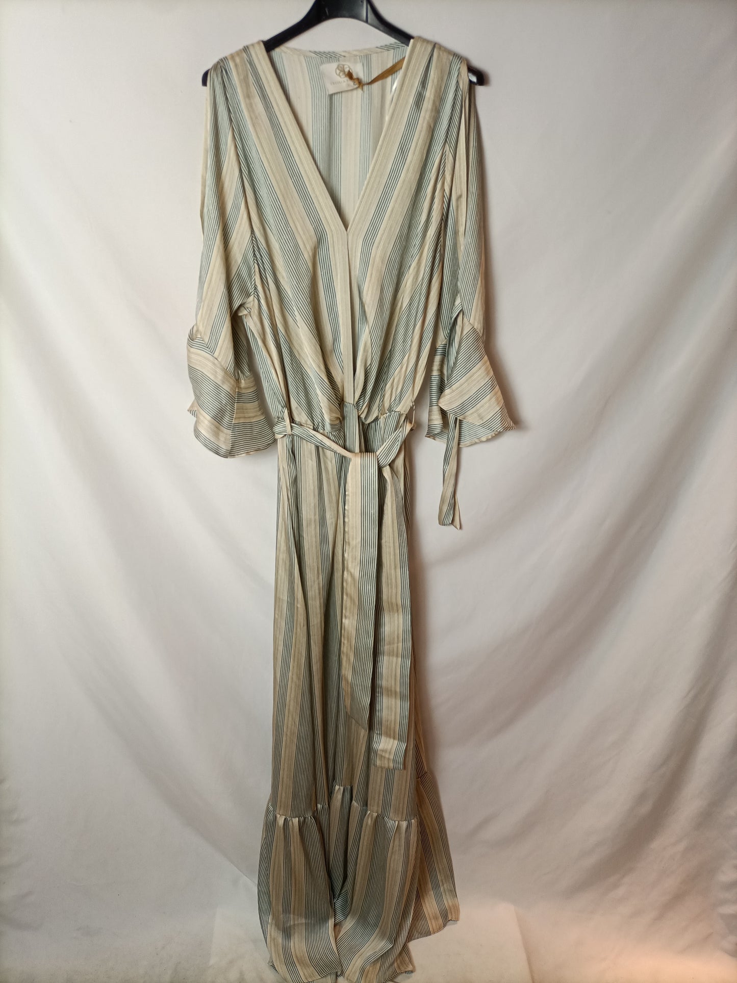 CECILIA BOLOCCO. Vestido largo rayas T.m