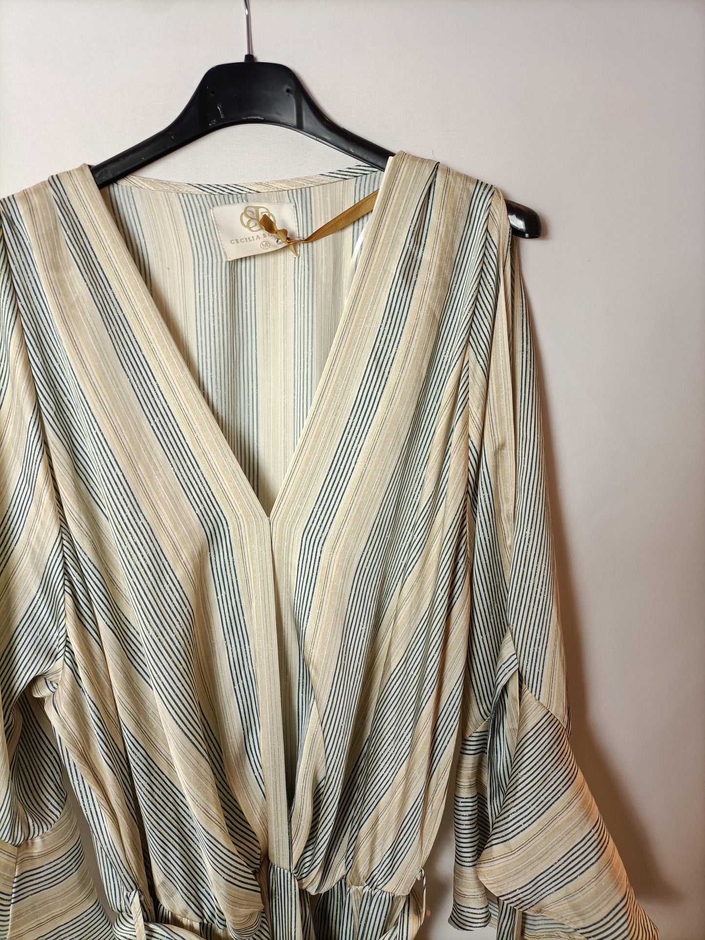 CECILIA BOLOCCO. Vestido largo rayas T.m