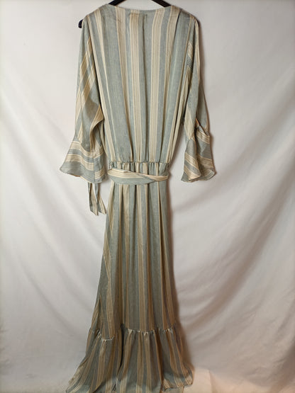 CECILIA BOLOCCO. Vestido largo rayas T.m