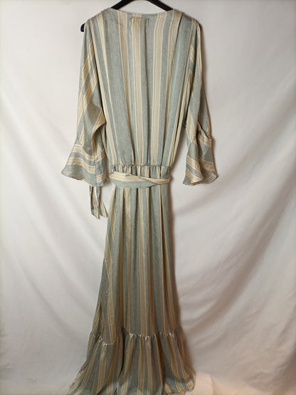 CECILIA BOLOCCO. Vestido largo rayas T.m