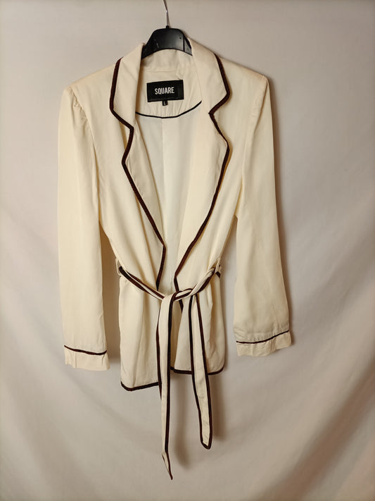 SQUARE. Tl beige fluid blazer