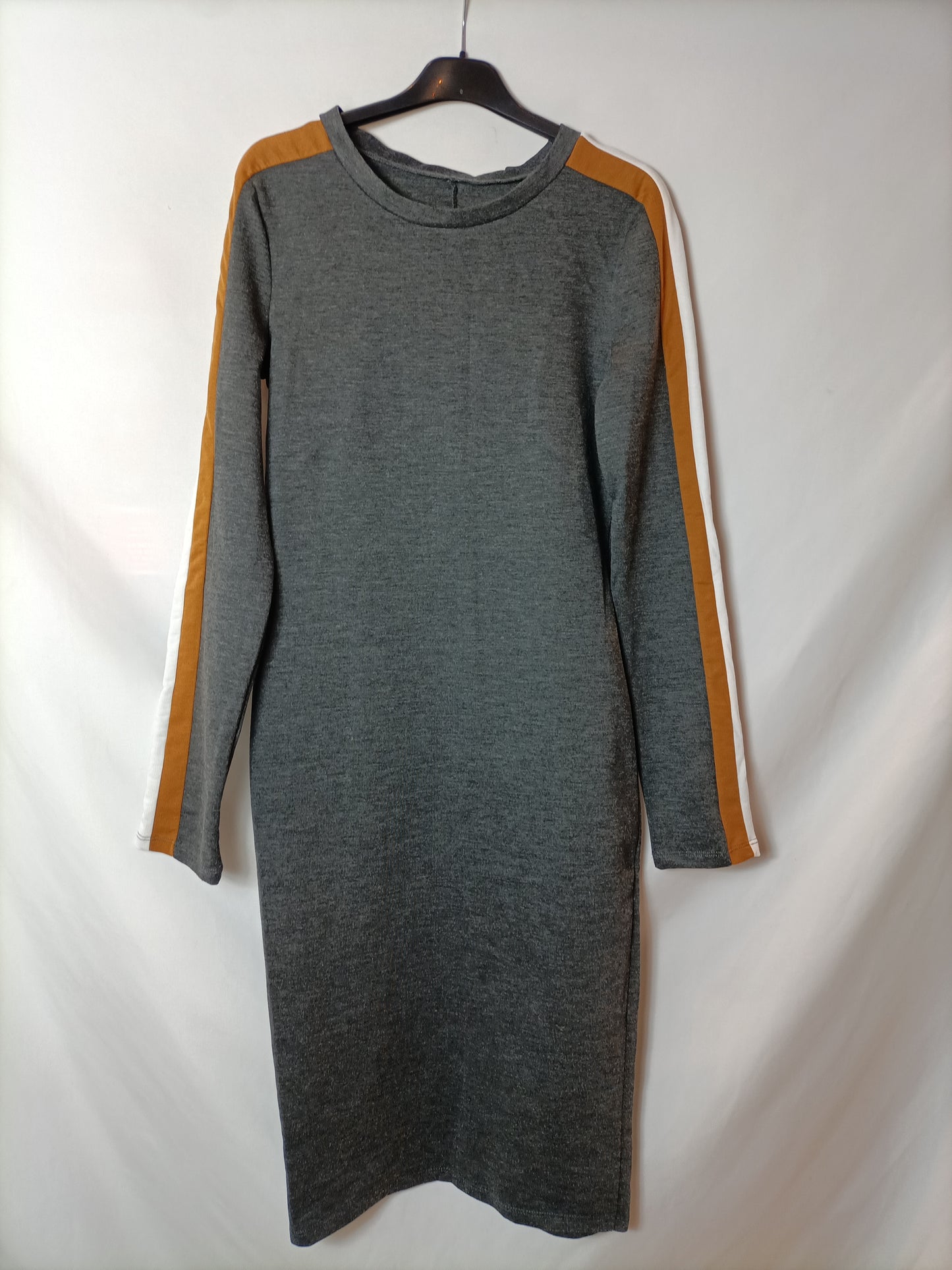 OTHERS. Grey striped midi dress Your(s)